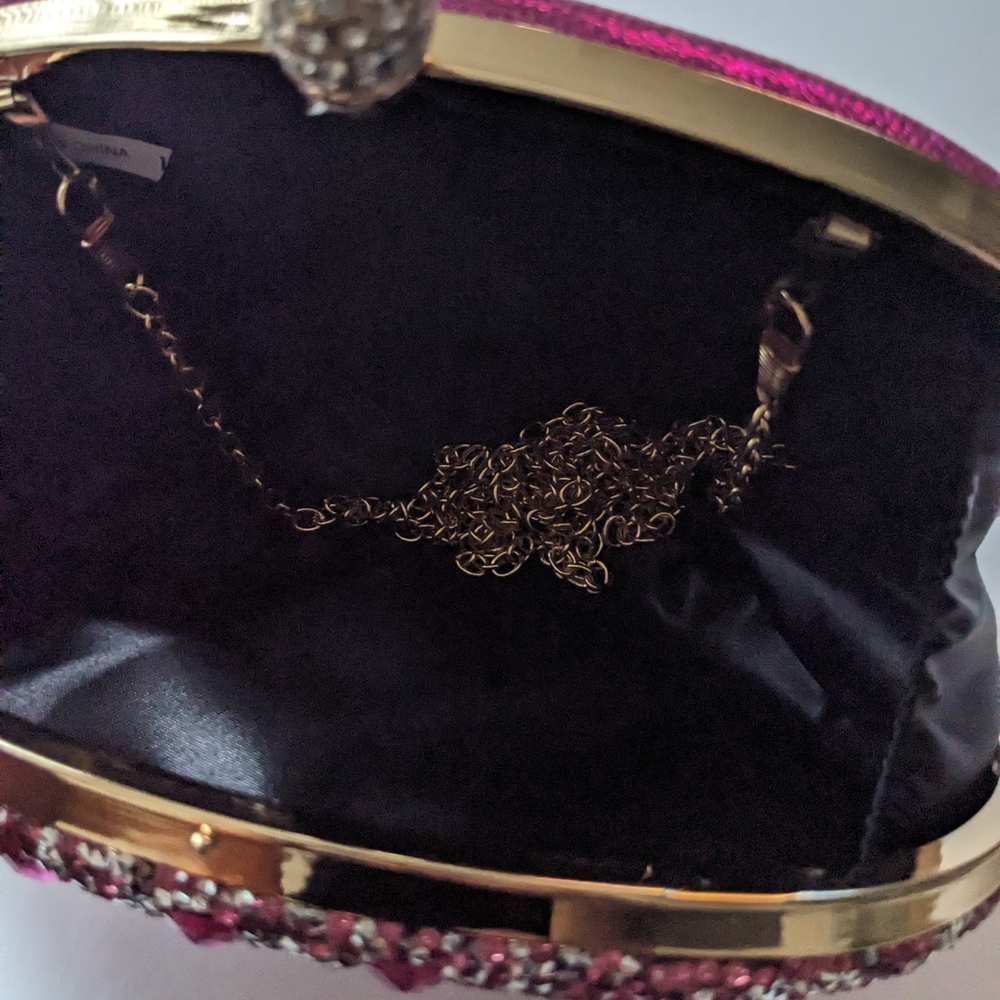 Pink Gemstone Evening Clutch/Crossbody - Picture 5 of 5
